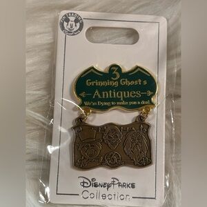 Haunted Mansion 3 Grinning Ghosts Pin - Disney Parks Antique Sign LE 750 Pin